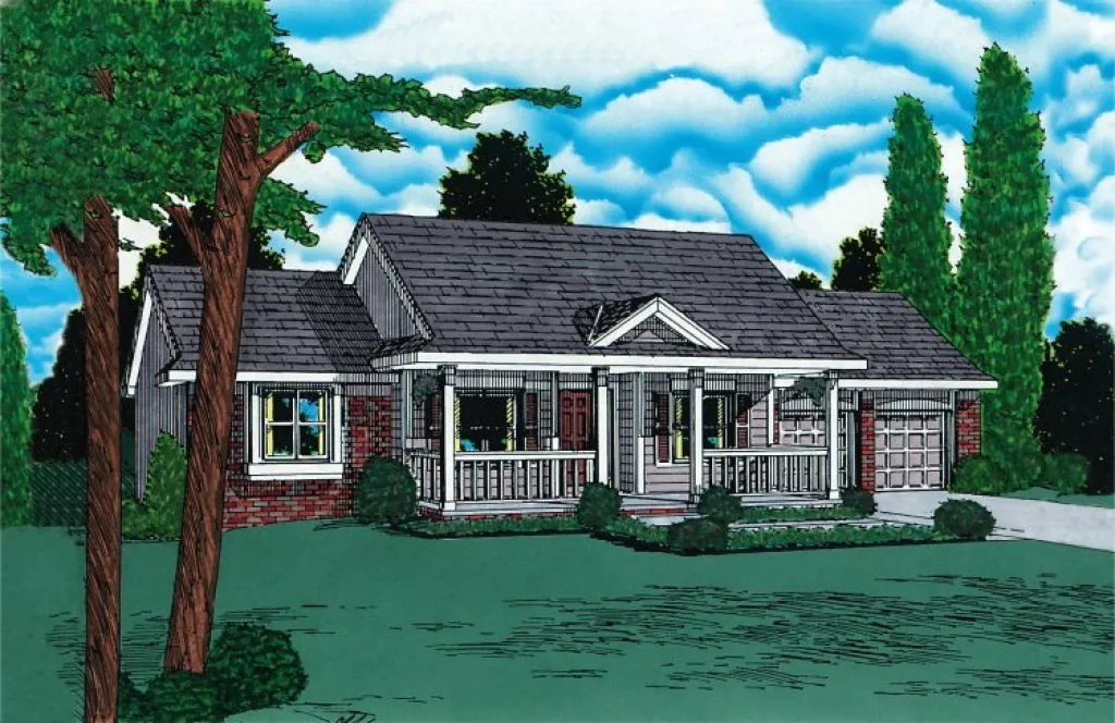 Full Rendering for House Plan #152218