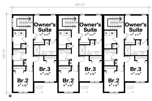 Second Floor Plan for House Plan #151383