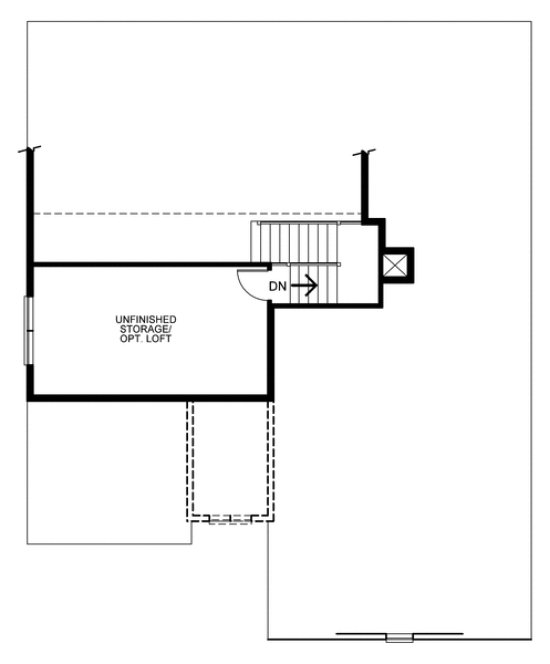 Attic Plan for House Plan #158792