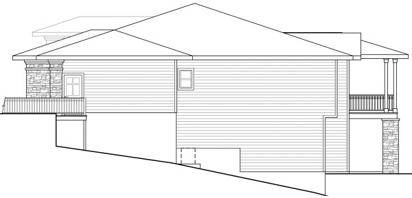 Right Elevation for House Plan #349752