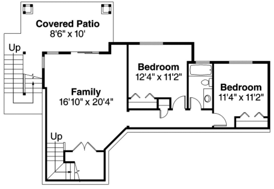 Second Floor Plan for House Plan #349752