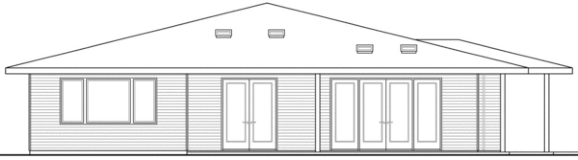 Rear Elevation for House Plan #349722
