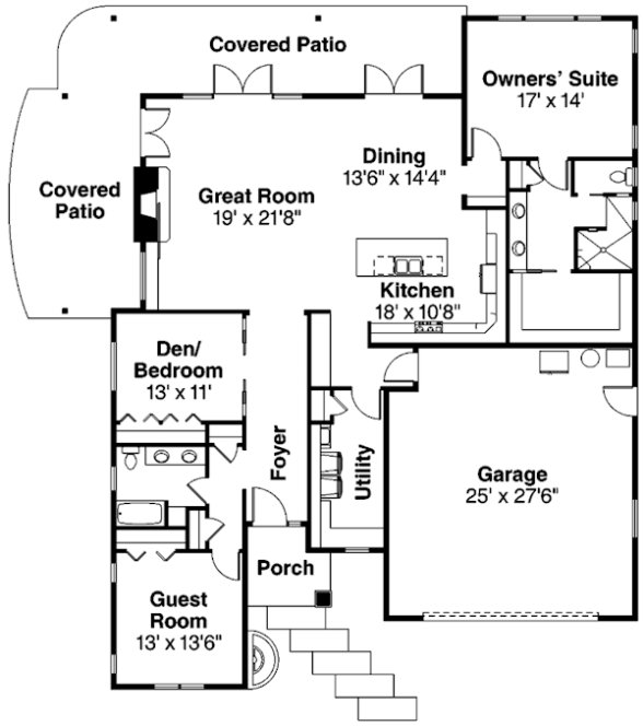Main Floor Plan for House Plan #349722
