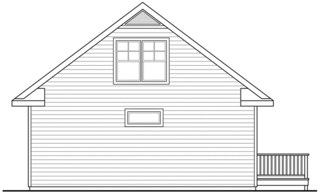Rear Elevation for House Plan #340661