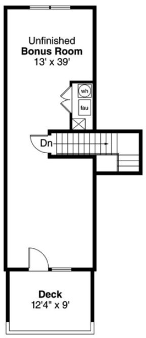 Attic Plan for House Plan #340661