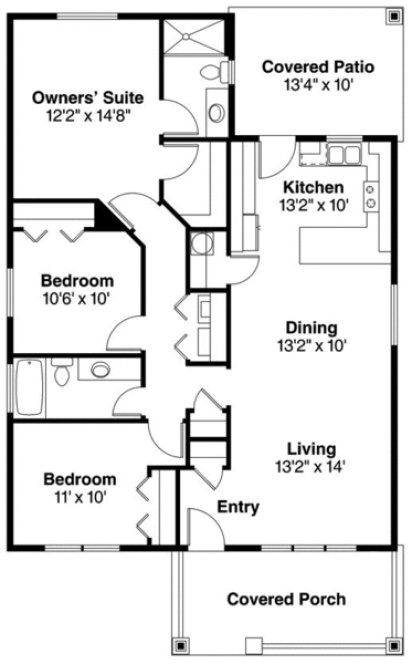 Main Floor Plan for House Plan #345721