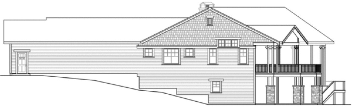 Right Elevation for House Plan #347914
