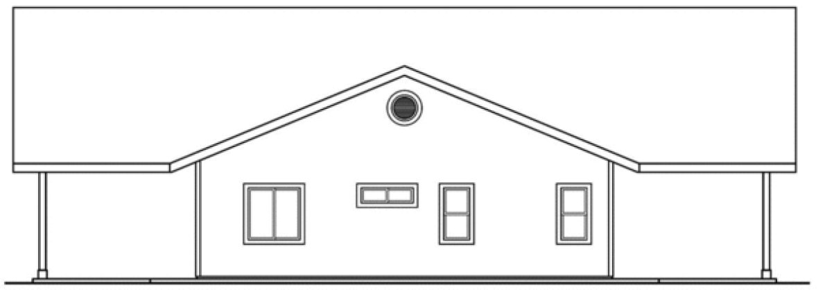 Left Elevation for House Plan #345412