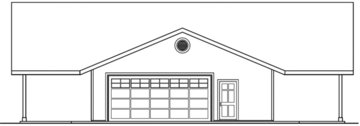 Right Elevation for House Plan #345412