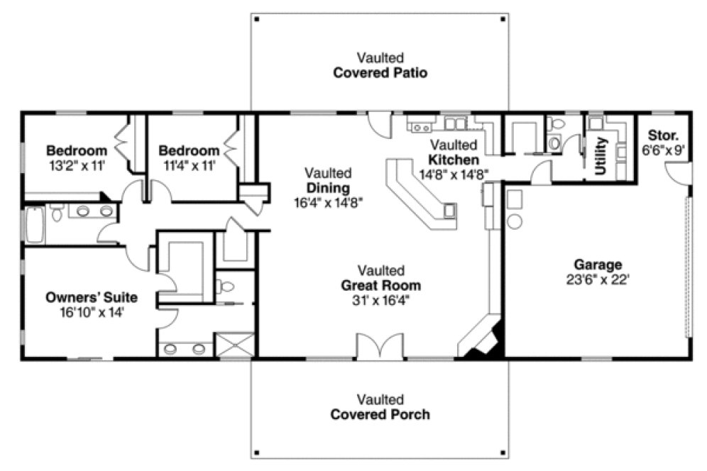 Main Floor Plan for House Plan #345412