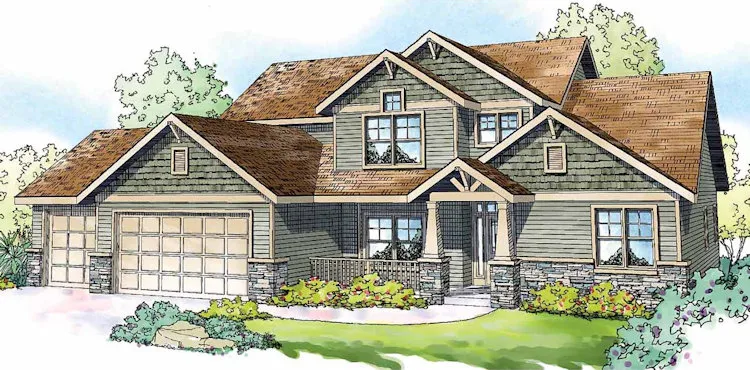 Full Rendering for House Plan #343692