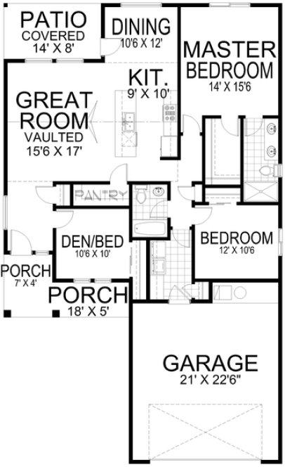 Main Floor Plan for House Plan #806941