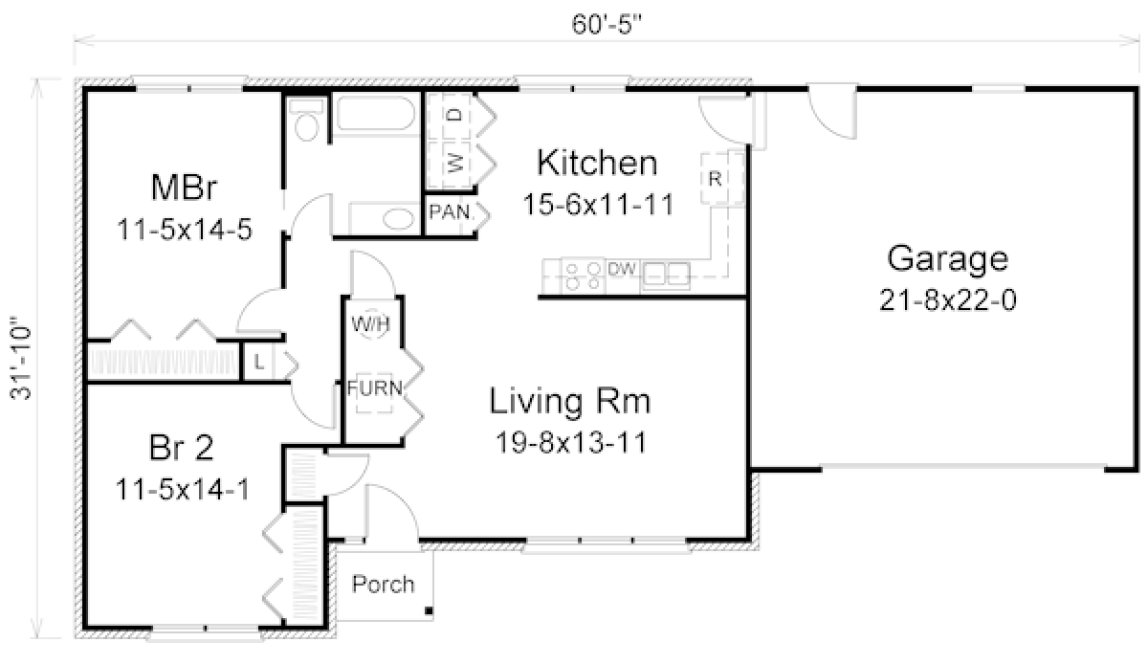 Main Floor Plan for House Plan #632011