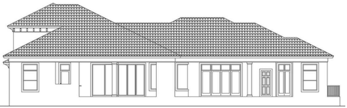 Rear Elevation for House Plan #773654