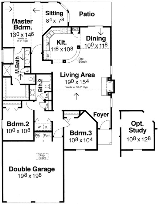 Main Floor Plan for House Plan #122351