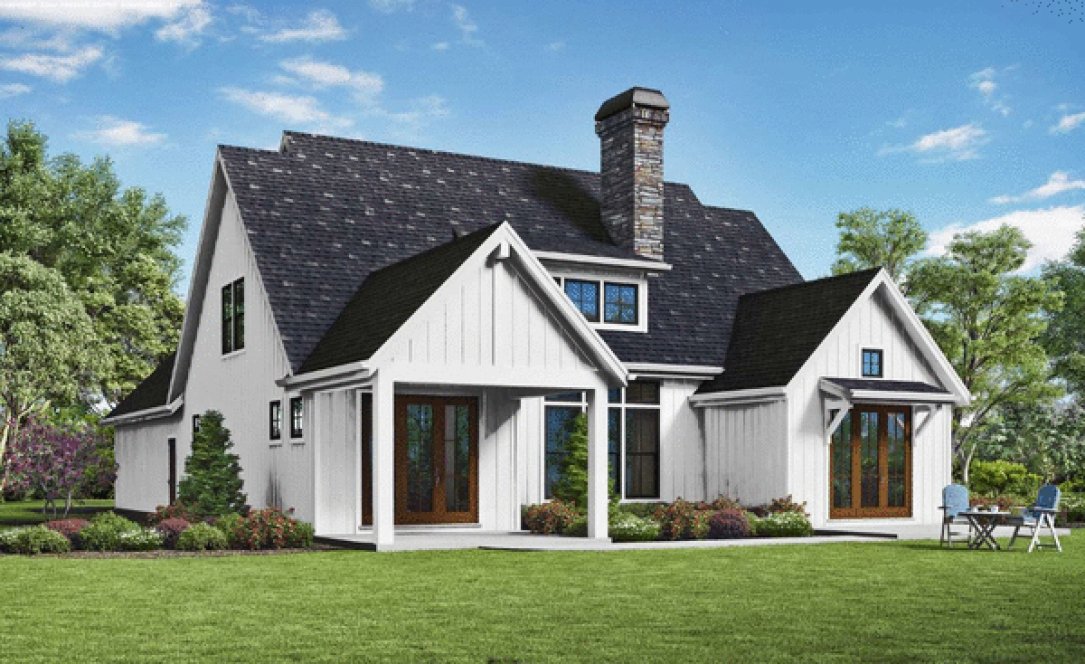 Rear Elevation for House Plan #320942