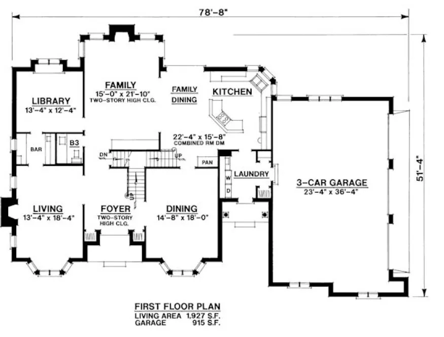 Main Floor Plan for House Plan #157233