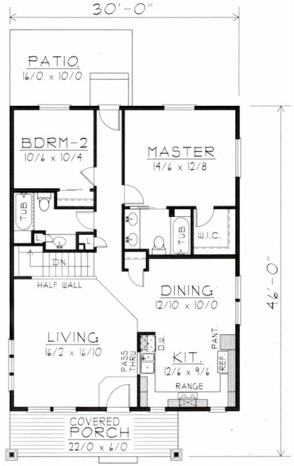 Main Floor Plan for House Plan #800021