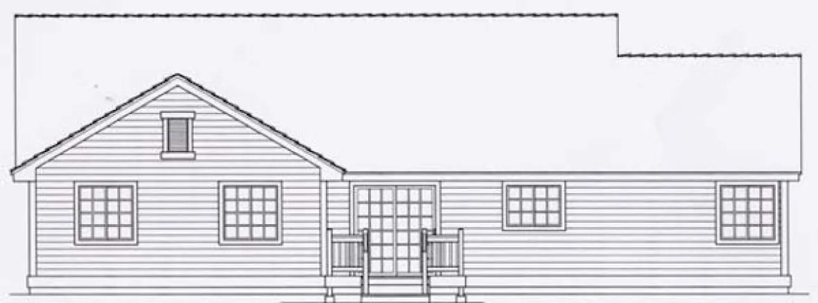 Rear Elevation for House Plan #807941
