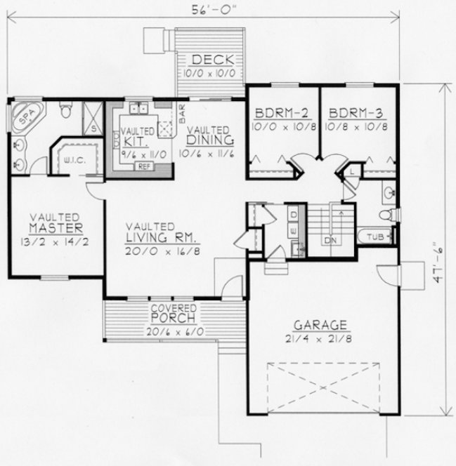 Main Floor Plan for House Plan #807941
