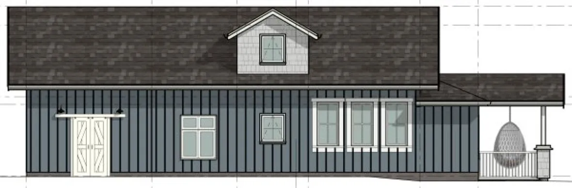 Left Elevation for House Plan #765611