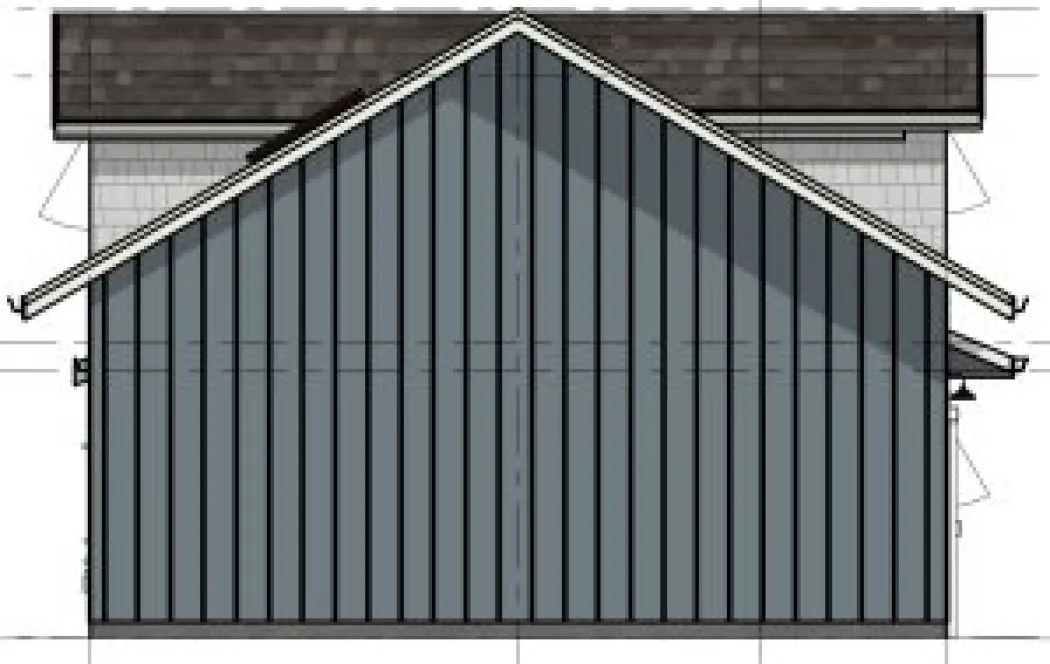 Rear Elevation for House Plan #765611