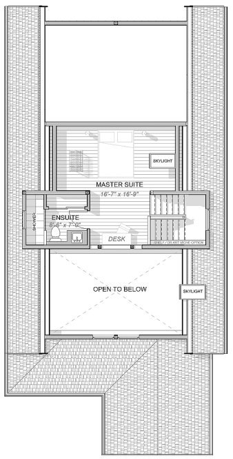 Second Floor Plan for House Plan #765611