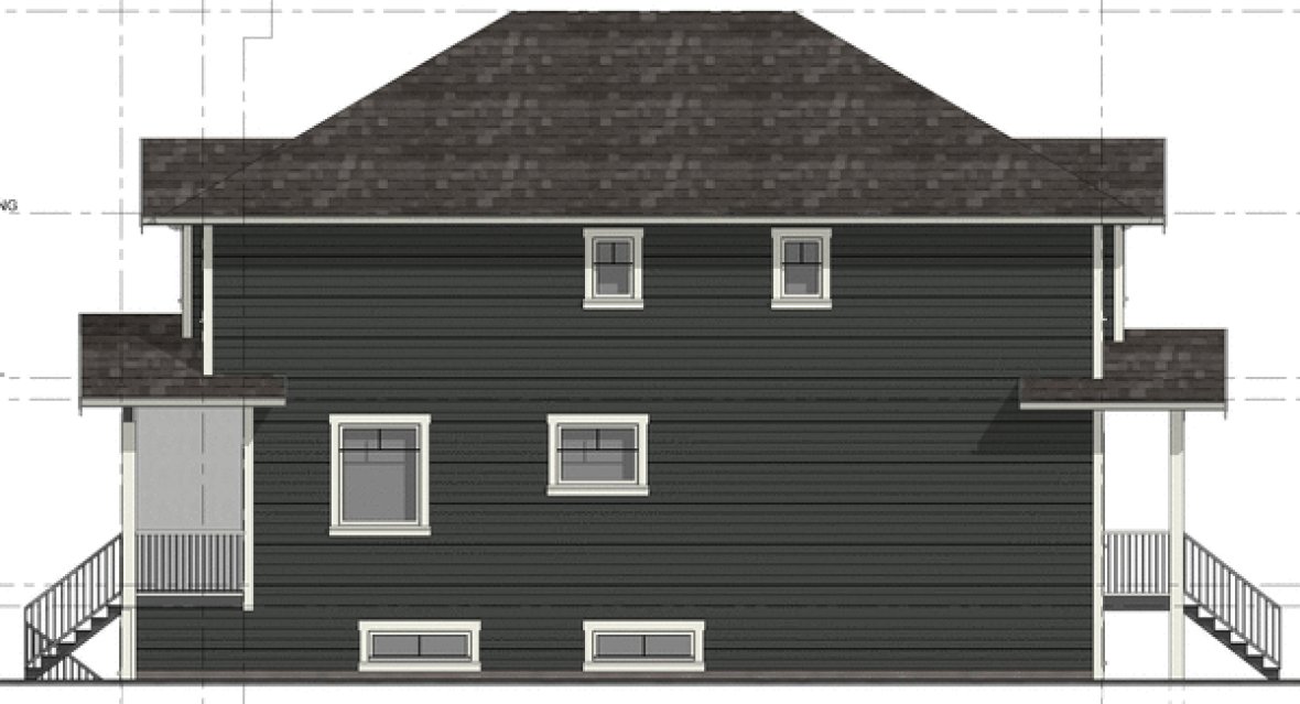 Right Elevation for House Plan #765681