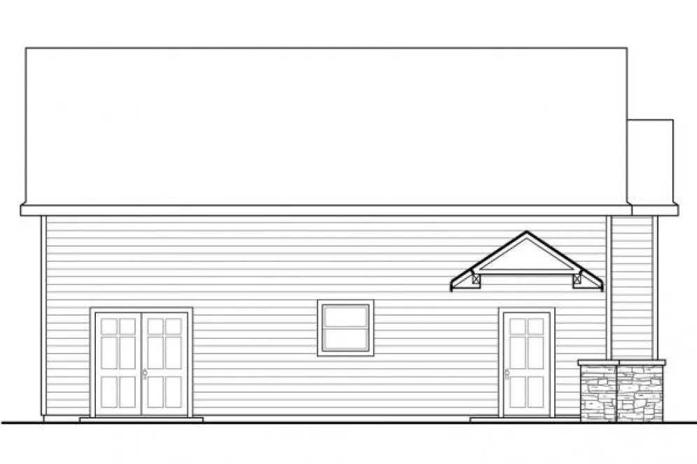 Left Elevation for House Plan #348701