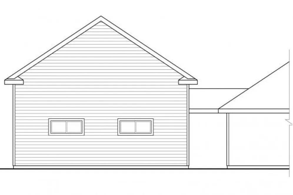 Rear Elevation for House Plan #348701