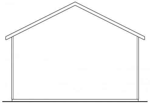 Rear Elevation for House Plan #342321