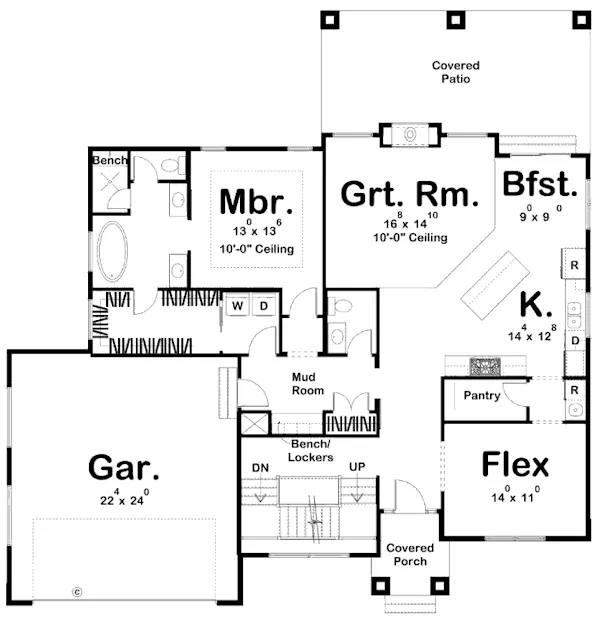 Main Floor Plan for House Plan #709942