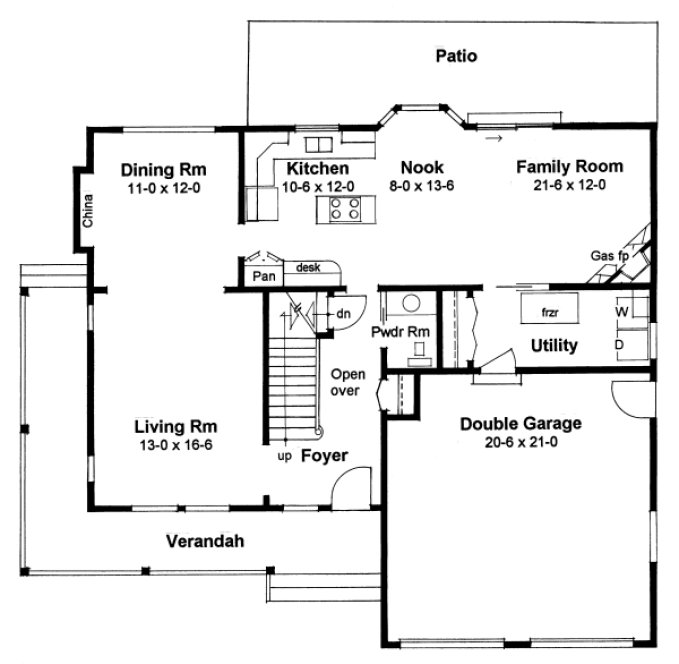 Main Floor Plan for House Plan #224202