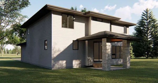 Rear Elevation for House Plan #703442