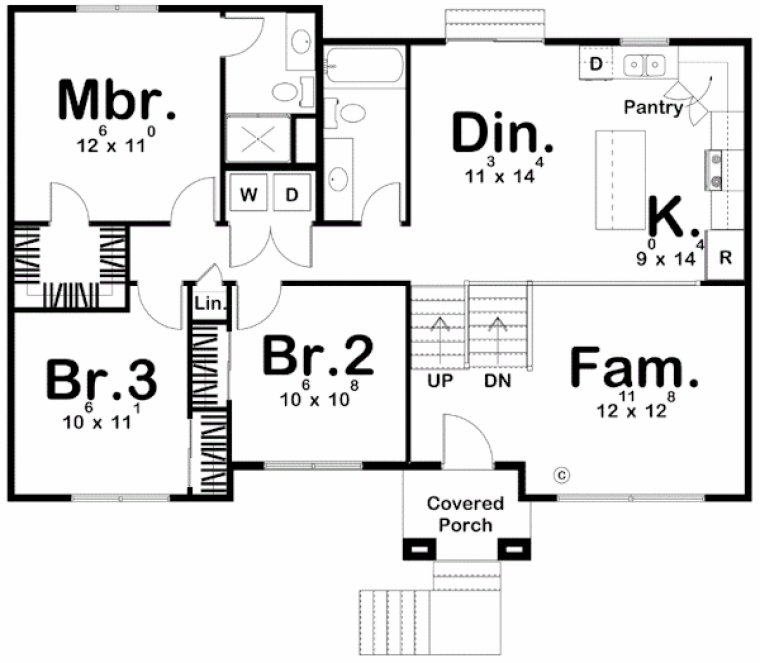 Main Floor Plan for House Plan #707051