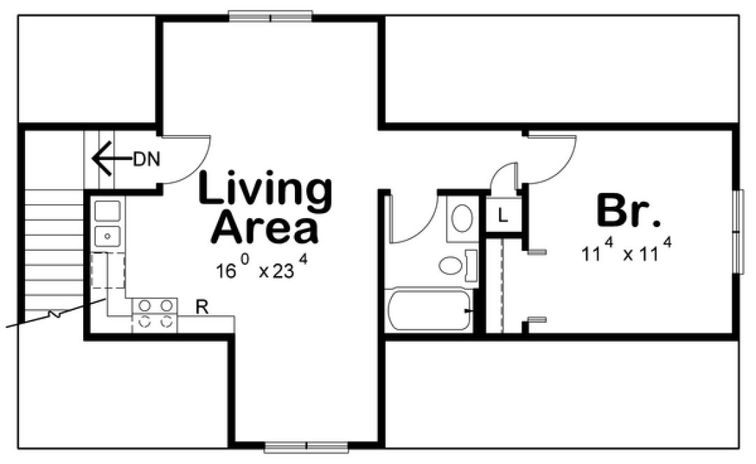 Second Floor Plan for House Plan #154041