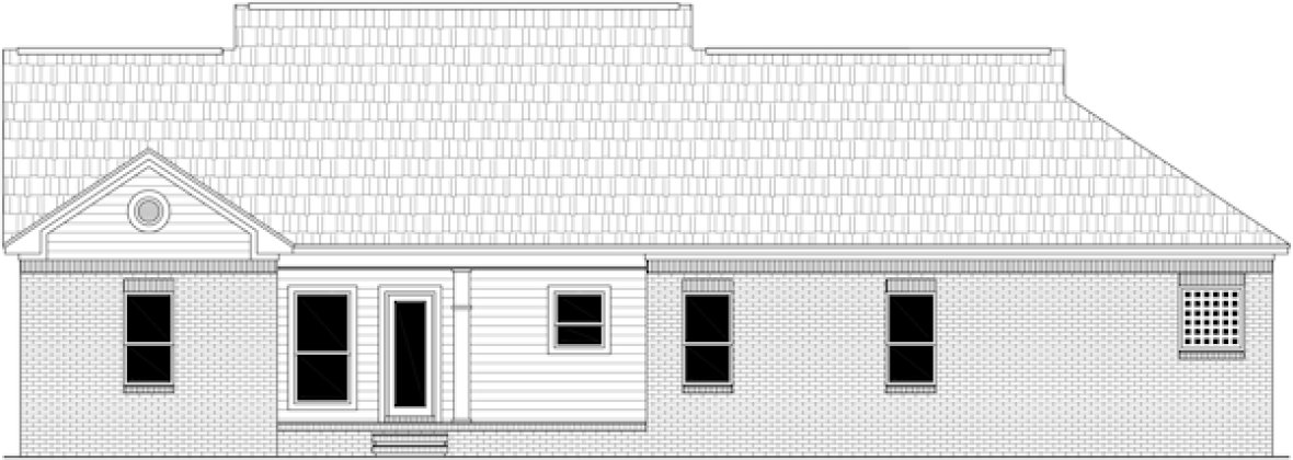 Rear Elevation for House Plan #211361