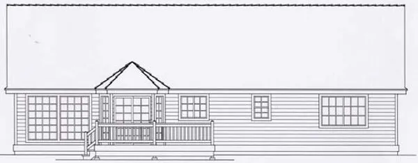 Rear Elevation for House Plan #802151