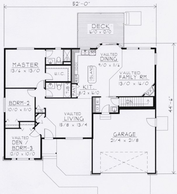 Main Floor Plan for House Plan #802151