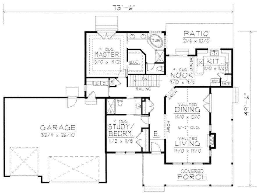 Main Floor Plan for House Plan #805151