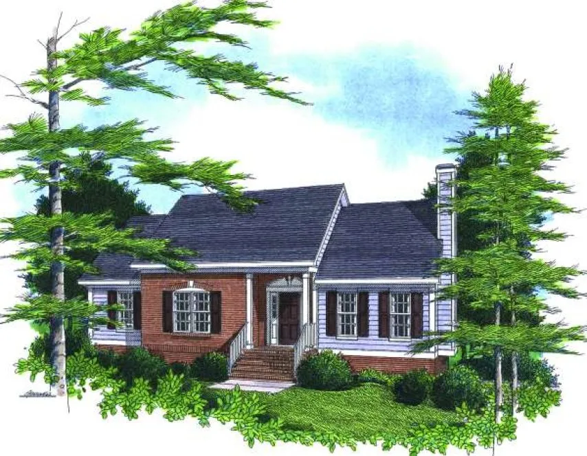 Full Rendering for House Plan #121024