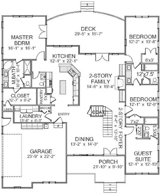 Main Floor Plan for House Plan #728492