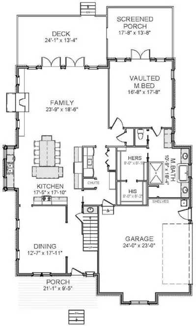 Main Floor Plan for House Plan #720803