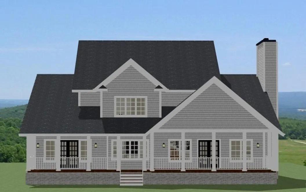 Rear Elevation for House Plan #725172