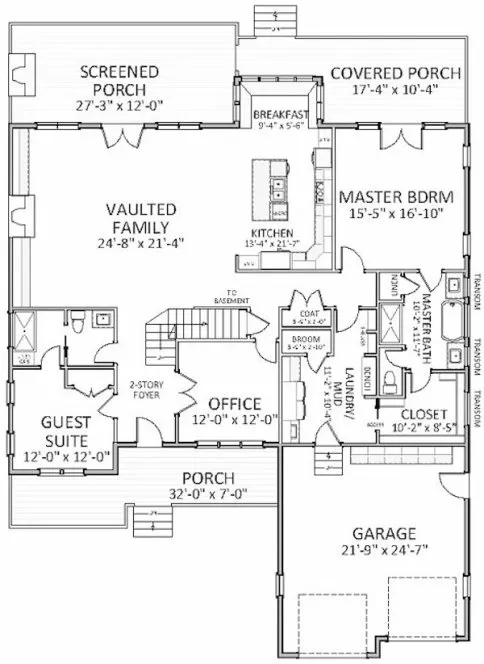 Main Floor Plan for House Plan #725172