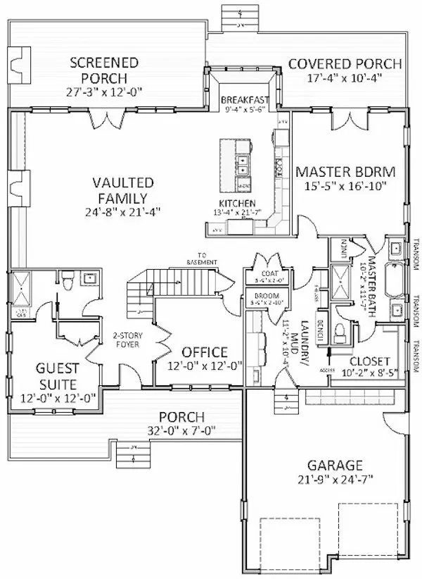 Main Floor Plan for House Plan #725172