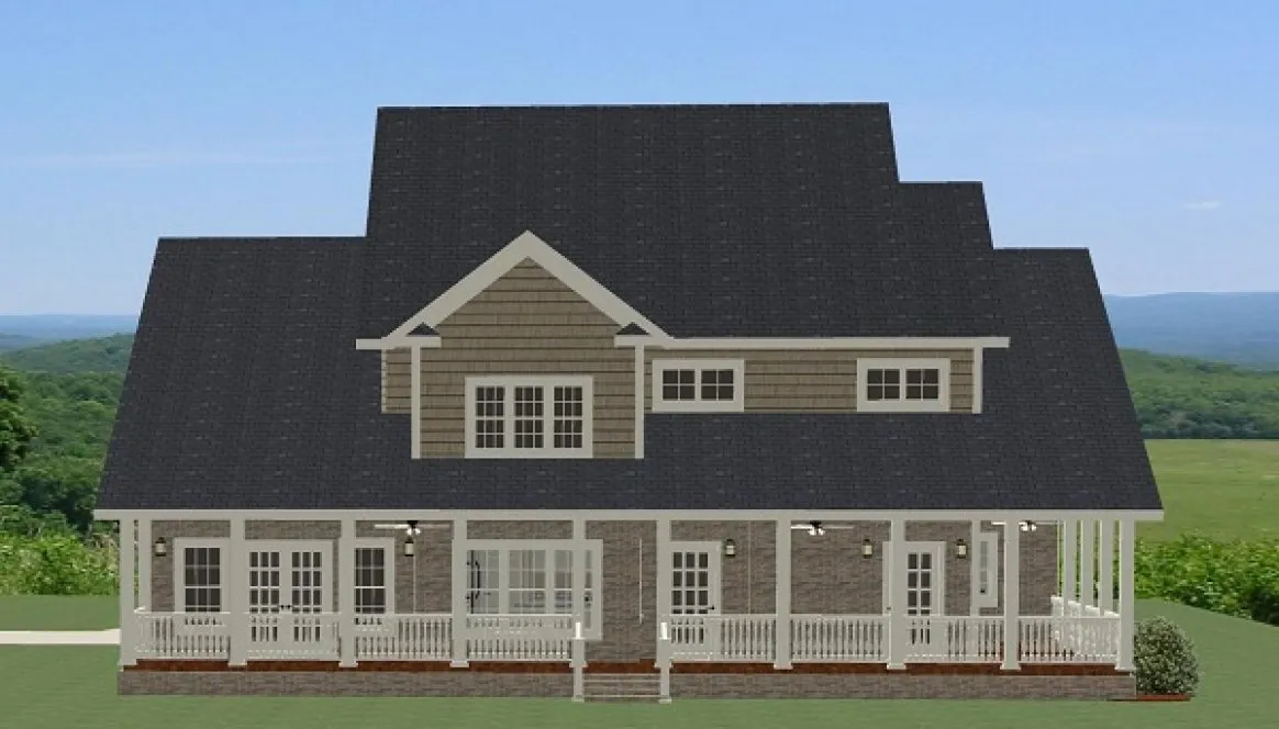 Rear Elevation for House Plan #720882