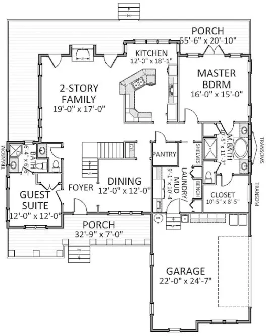 Main Floor Plan for House Plan #720882