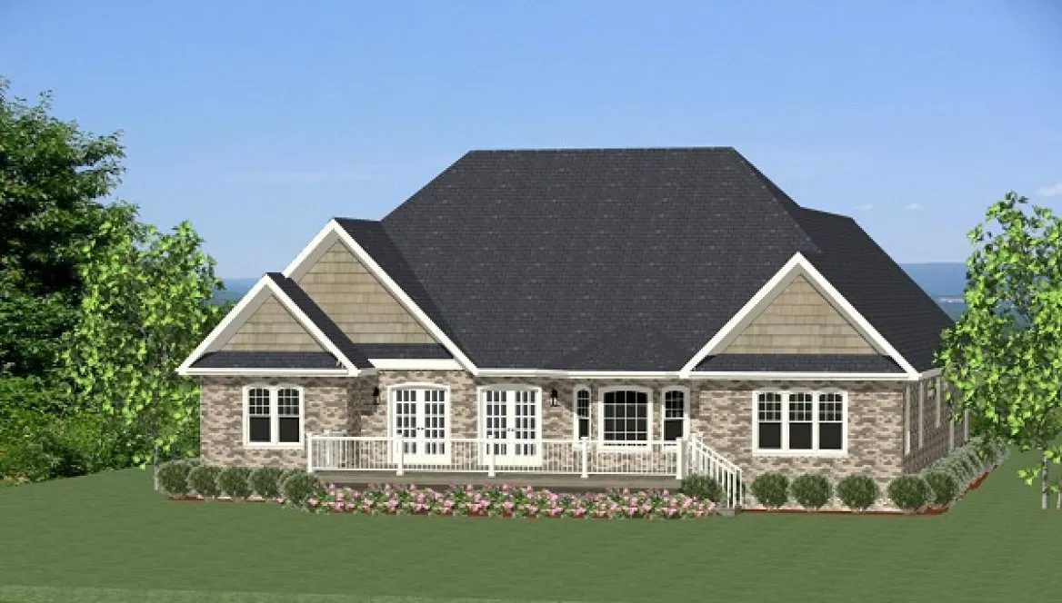 Rear Elevation for House Plan #721732