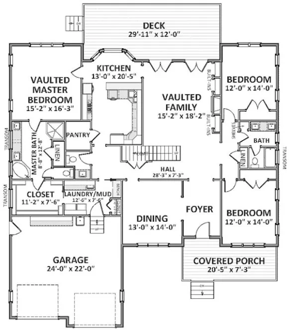 Main Floor Plan for House Plan #721732
